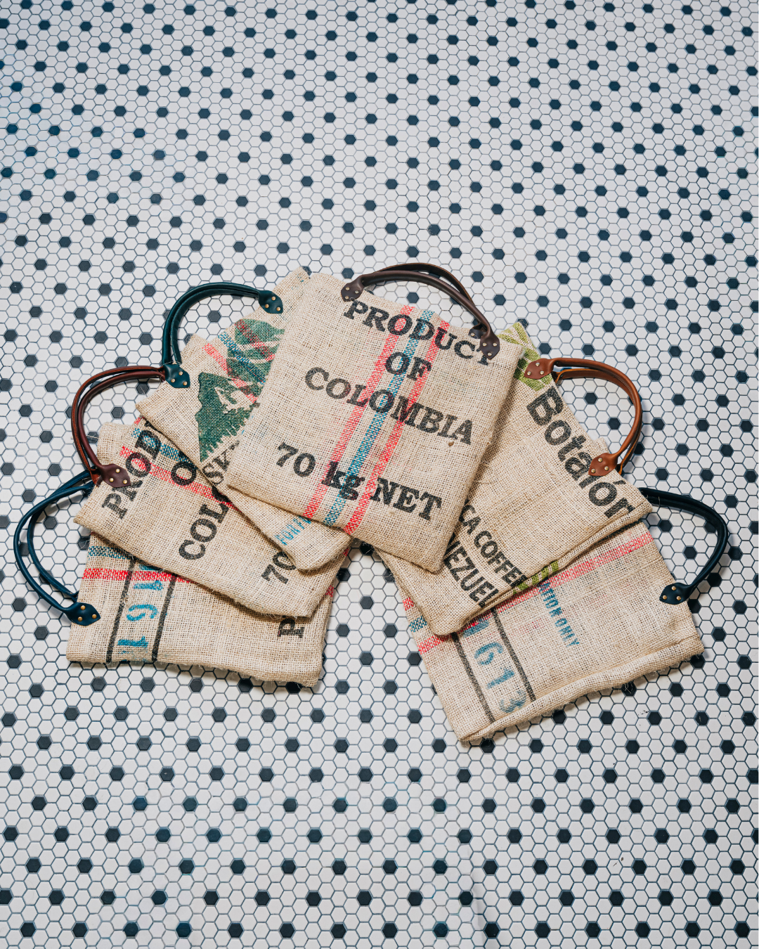 Upcycled Coffee Burlap Tote