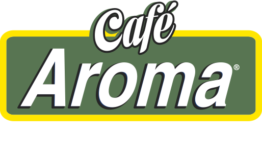Cafe Aroma green and yellow logo 
