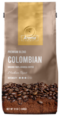 Colombian ground coffee in bag 